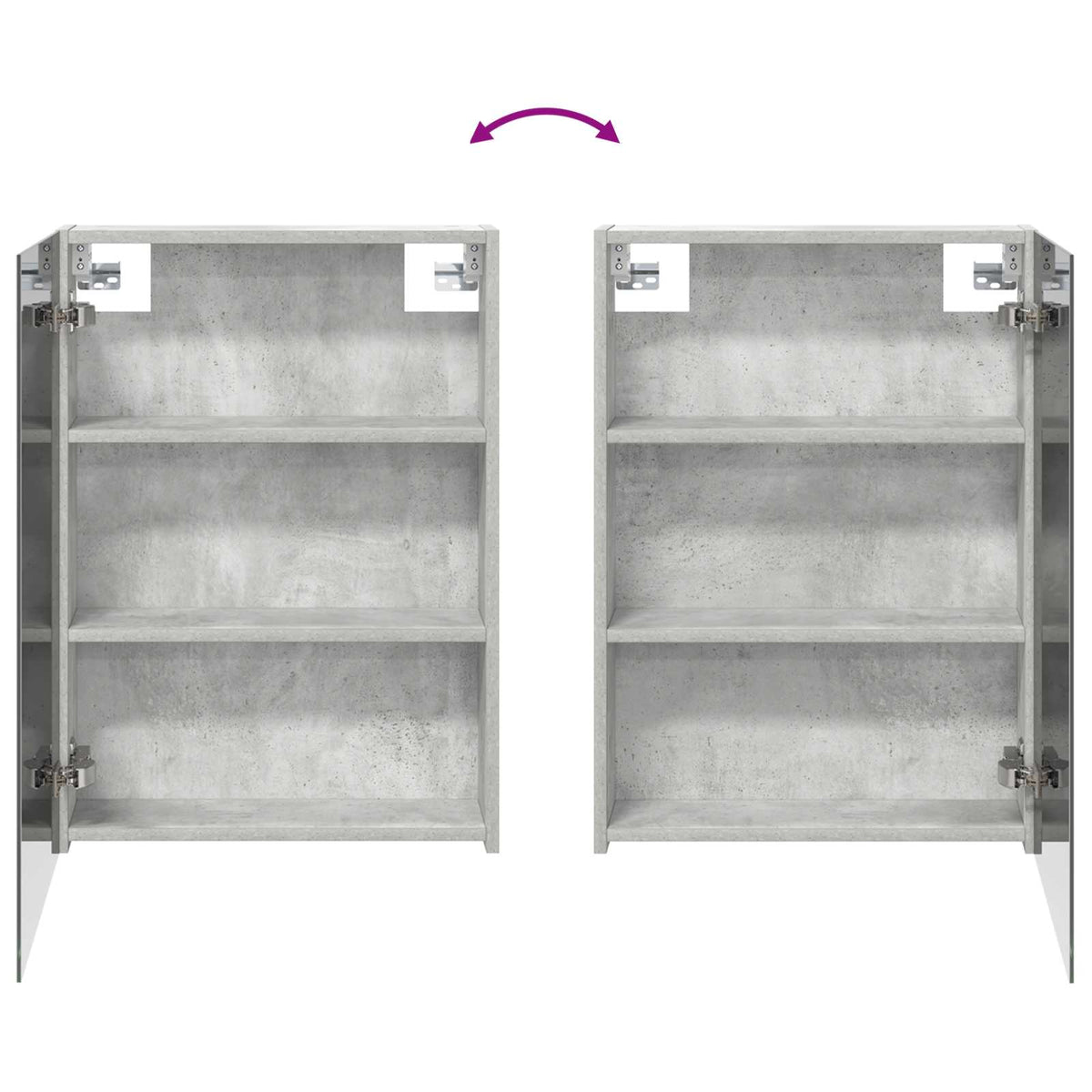 Mobiletto per specchio da bagno Grigio cemento | homemem39