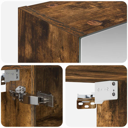 Mobiletto per specchio da bagno Rovere fumé 50 x 14,5 x 70 cm | homemem39