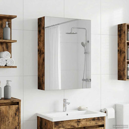 Mobiletto per specchio da bagno Rovere fumé 50 x 14,5 x 70 cm | homemem39