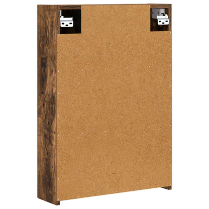 Mobiletto per specchio da bagno Rovere fumé 50 x 14,5 x 70 cm | homemem39