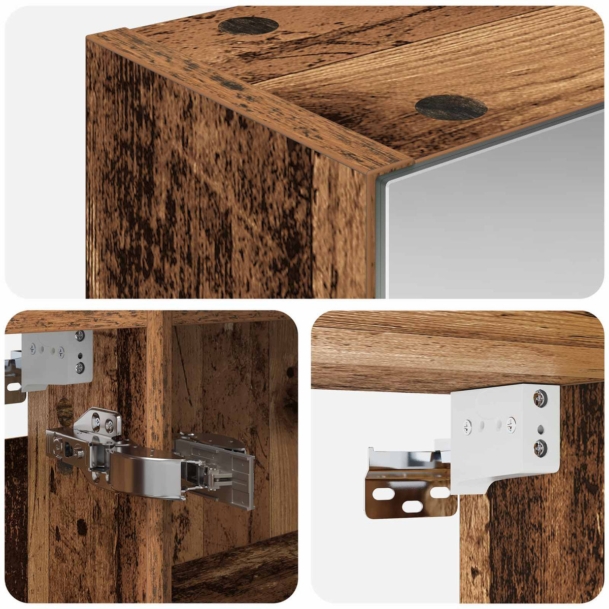 Mobiletto per specchio da bagno Legno vecchio 50 x 14,5 x 70 cm | homemem39