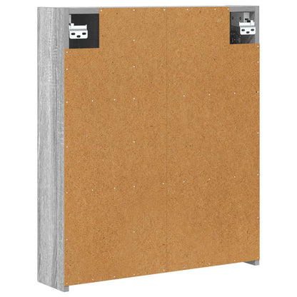 Mobiletto per specchio da bagno Grigio Sonoma 60 x 14,5 x 70 cm | homemem39