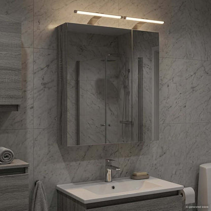 Mobiletto per specchio da bagno Grigio Sonoma 60 x 14,5 x 70 cm | homemem39