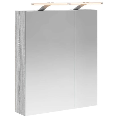 Mobiletto per specchio da bagno Grigio Sonoma 60 x 14,5 x 70 cm | homemem39
