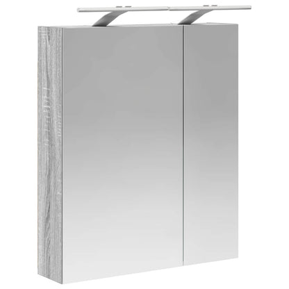 Mobiletto per specchio da bagno Grigio Sonoma 60 x 14,5 x 70 cm | homemem39