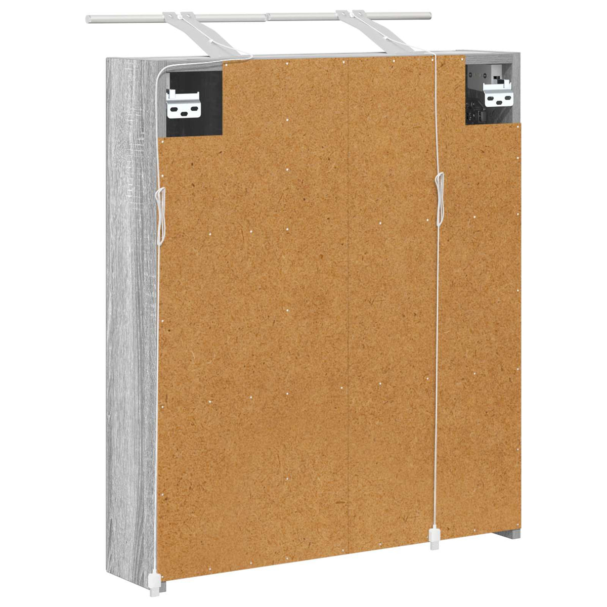 Mobiletto per specchio da bagno Grigio Sonoma 60 x 14,5 x 70 cm | homemem39