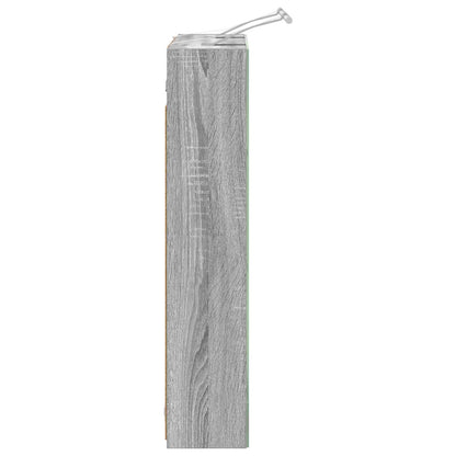 Mobiletto per specchio da bagno Grigio Sonoma 60 x 14,5 x 70 cm | homemem39