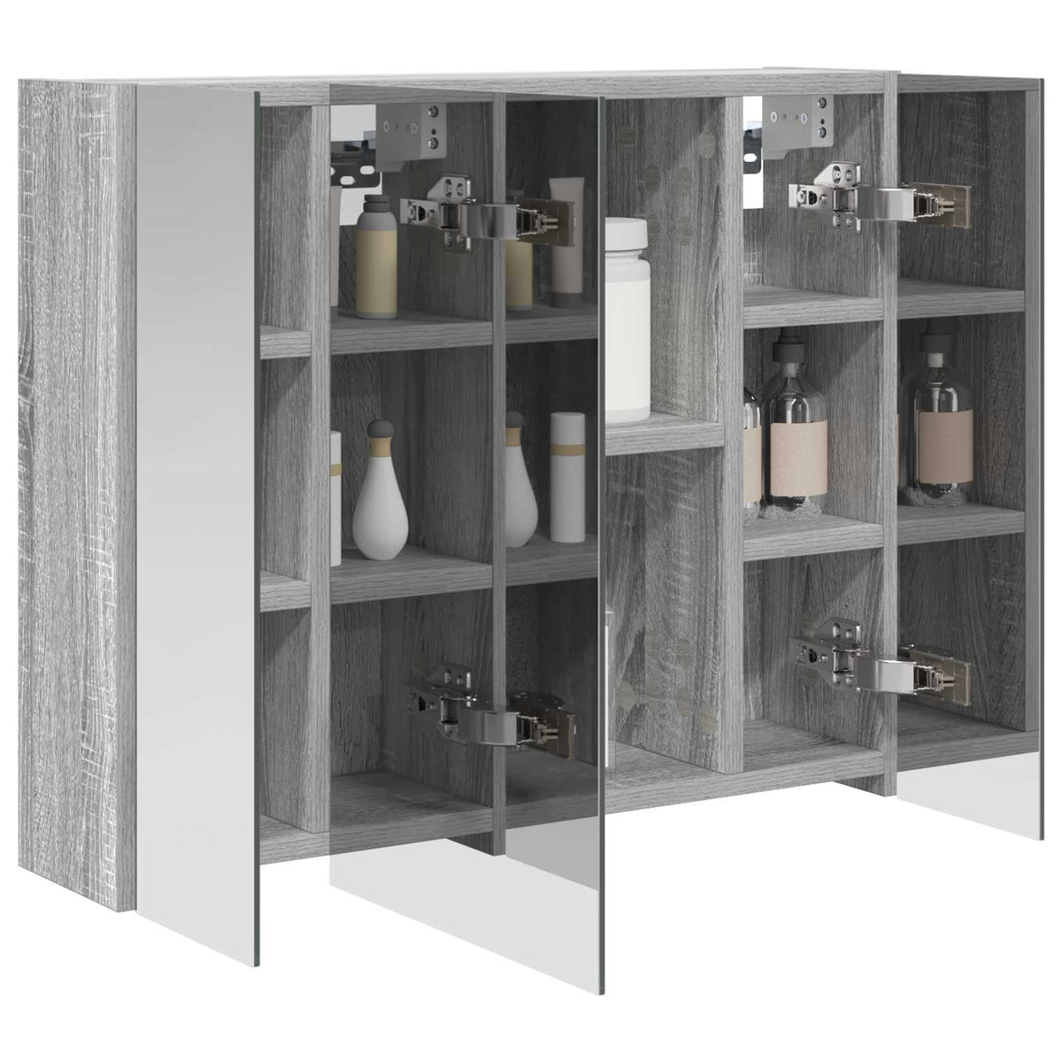 Mobiletto per specchio da bagno Grigio Sonoma 60 x 14,5 x 50 cm