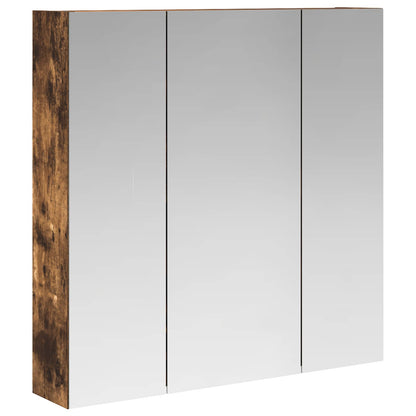 Mobiletto per specchio da bagno Rovere fumé 70 x 14,5 x 70 cm | homemem39