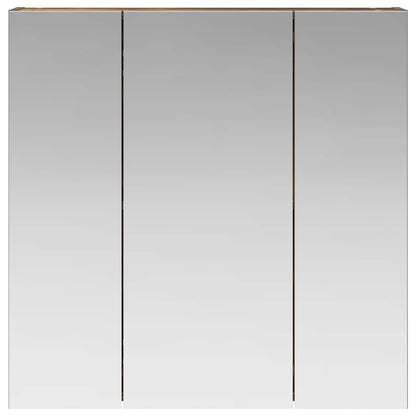 Mobiletto per specchio da bagno Rovere fumé 70 x 14,5 x 70 cm | homemem39