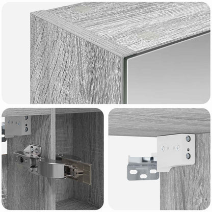 Mobiletto per specchio da bagno Grigio Sonoma 70 x 14,5 x 70 cm | homemem39