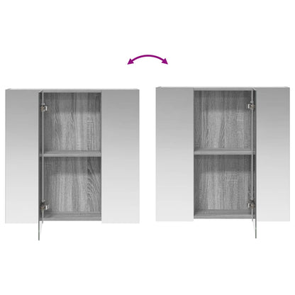 Mobiletto per specchio da bagno Grigio Sonoma 70 x 14,5 x 70 cm | homemem39