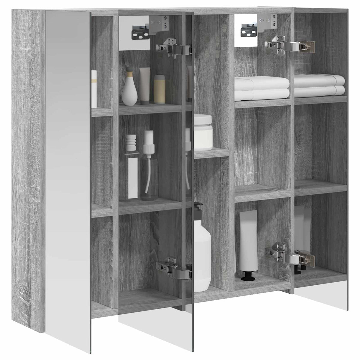 Mobiletto per specchio da bagno Grigio Sonoma 70 x 14,5 x 70 cm | homemem39