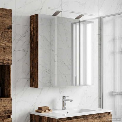 Mobiletto per specchio da bagno Legno vecchio 70 x 14,5 x 70 cm
