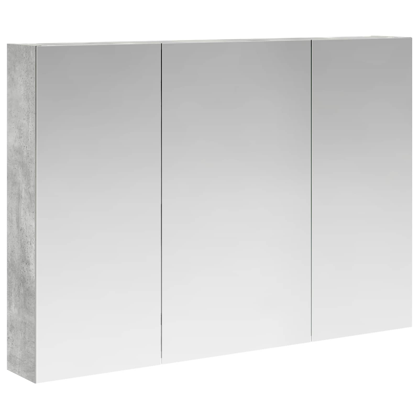 Mobiletto per specchio da bagno con lo scaffale Grigio cemento | homemem39