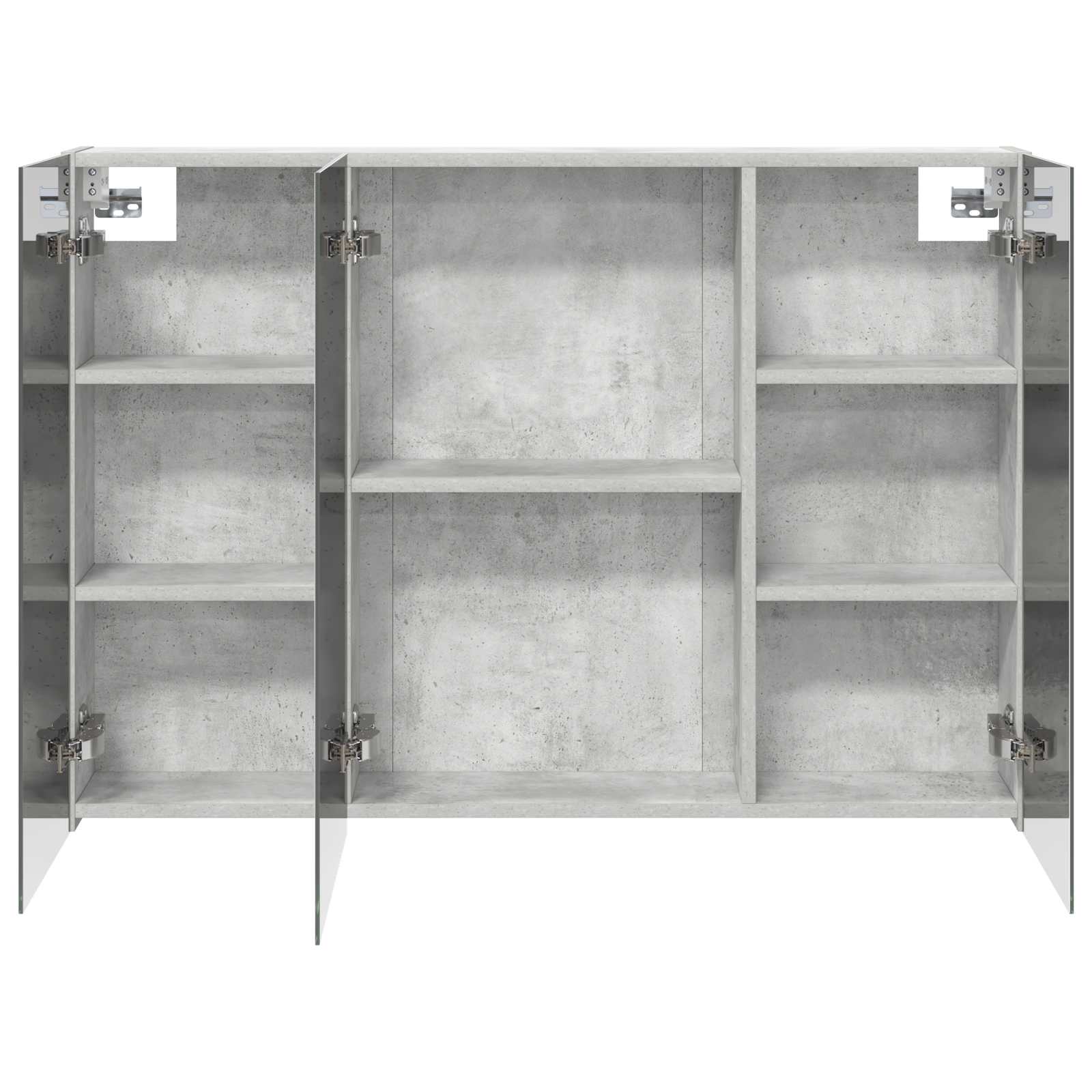 Mobiletto per specchio da bagno con lo scaffale Grigio cemento | homemem39
