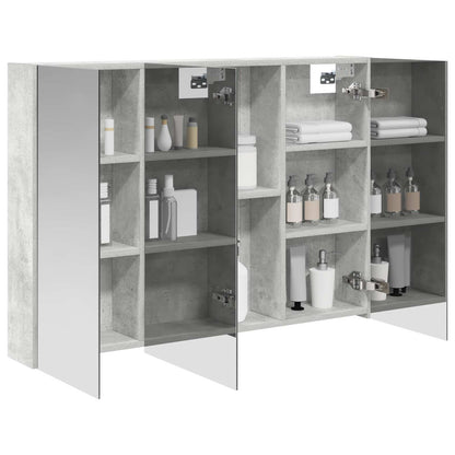 Mobiletto per specchio da bagno con lo scaffale Grigio cemento | homemem39