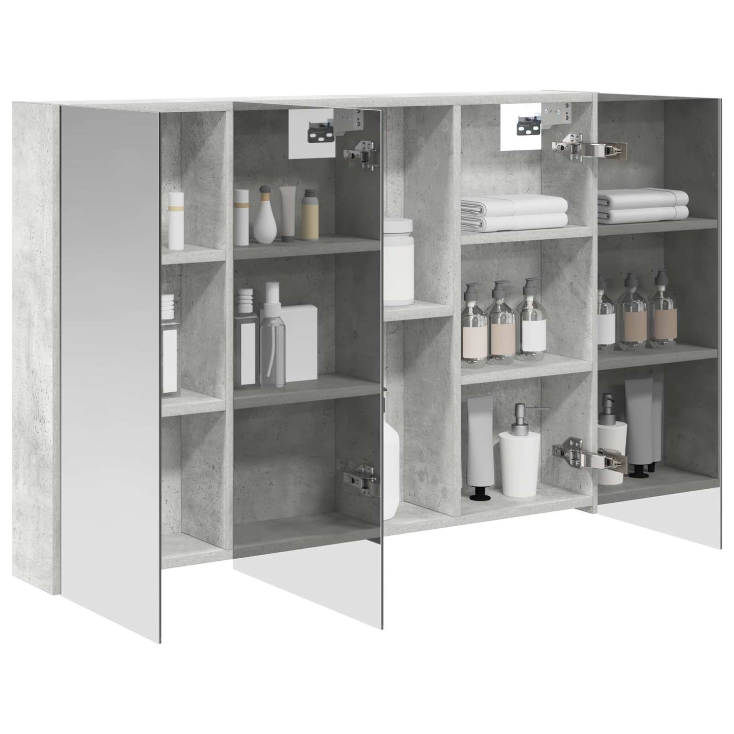 Mobiletto per specchio da bagno con lo scaffale Grigio cemento