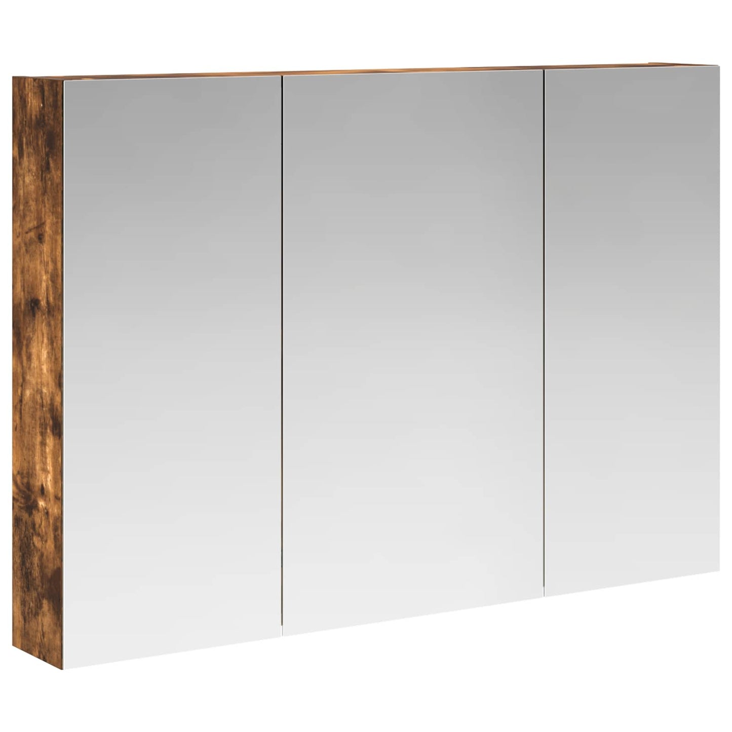 Mobiletto per specchio da bagno Rovere fumé 100 x 14,5 x 70 cm