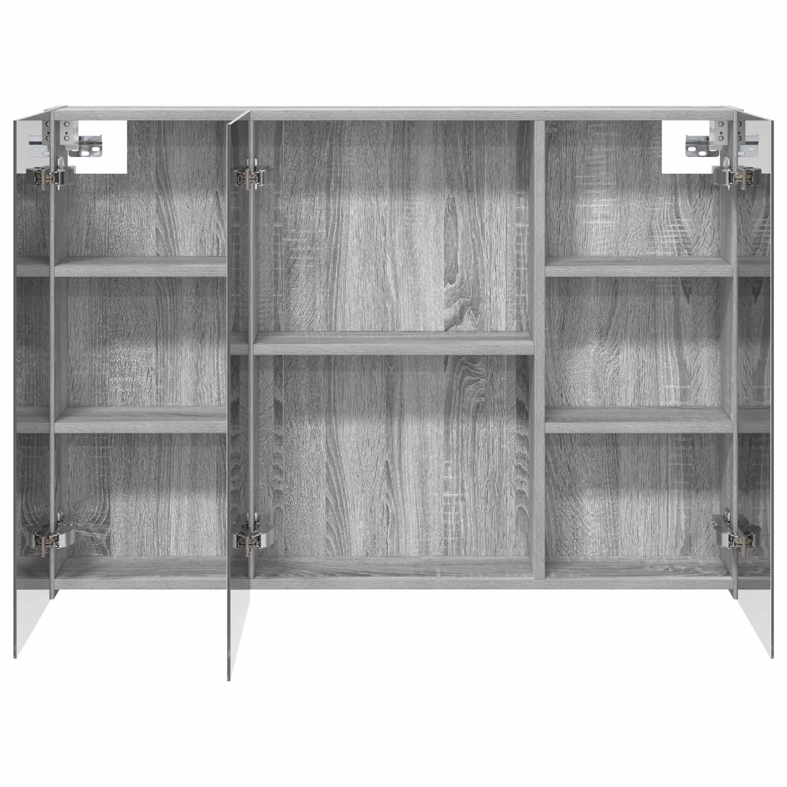 Mobiletto per specchio da bagno con lo scaffale Grigio Sonoma | homemem39