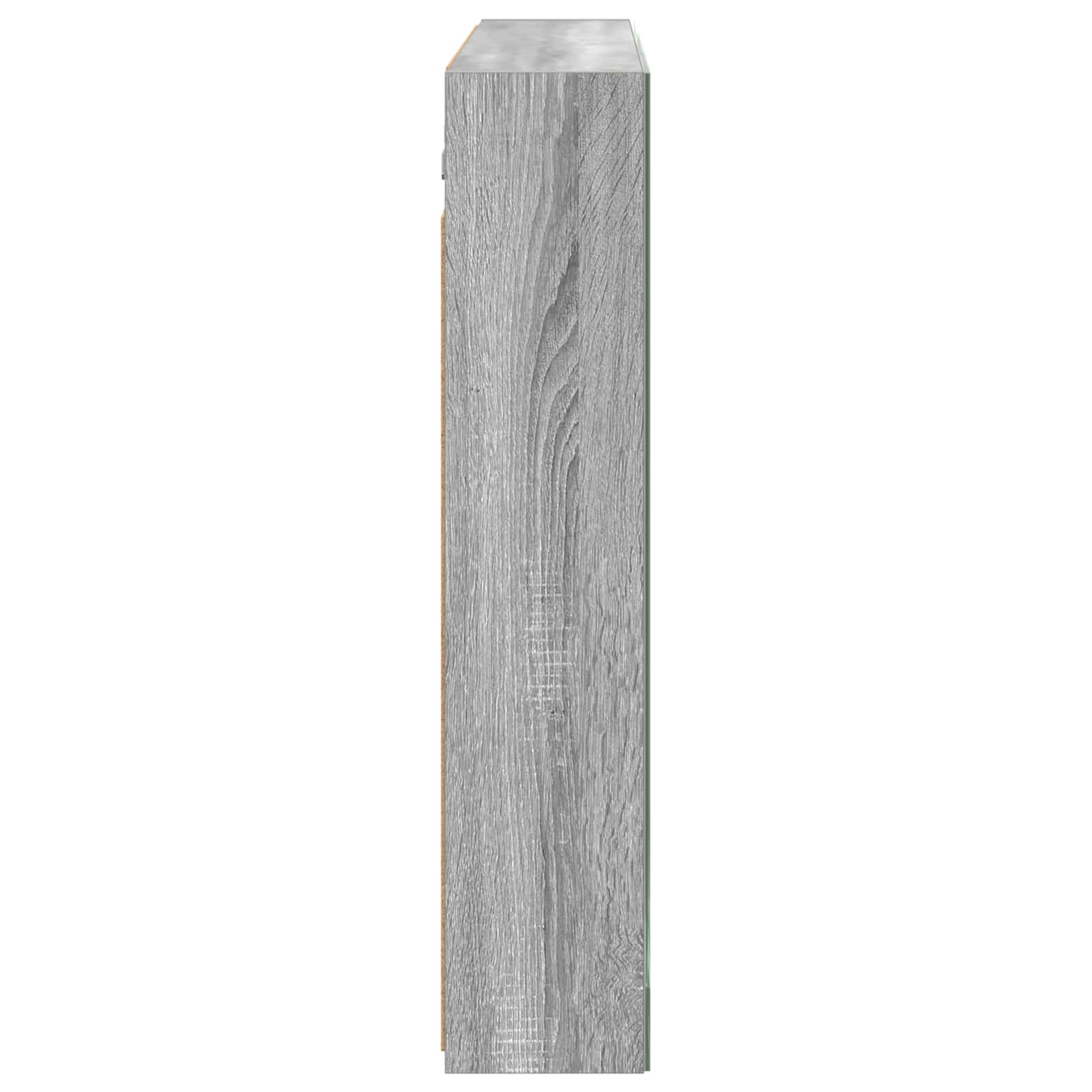 Mobiletto per specchio da bagno con lo scaffale Grigio Sonoma | homemem39