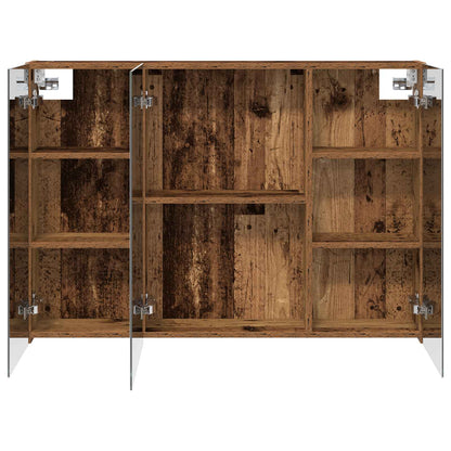 Mobiletto per specchio da bagno con lo scaffale Legno vecchio