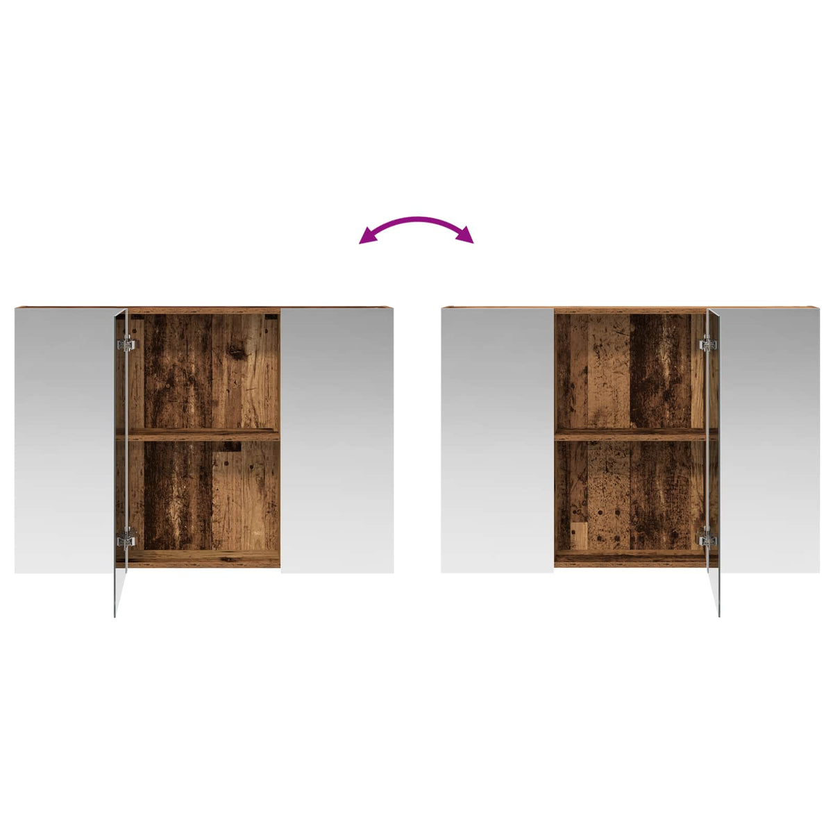 Mobiletto per specchio da bagno Legno vecchio | homemem39