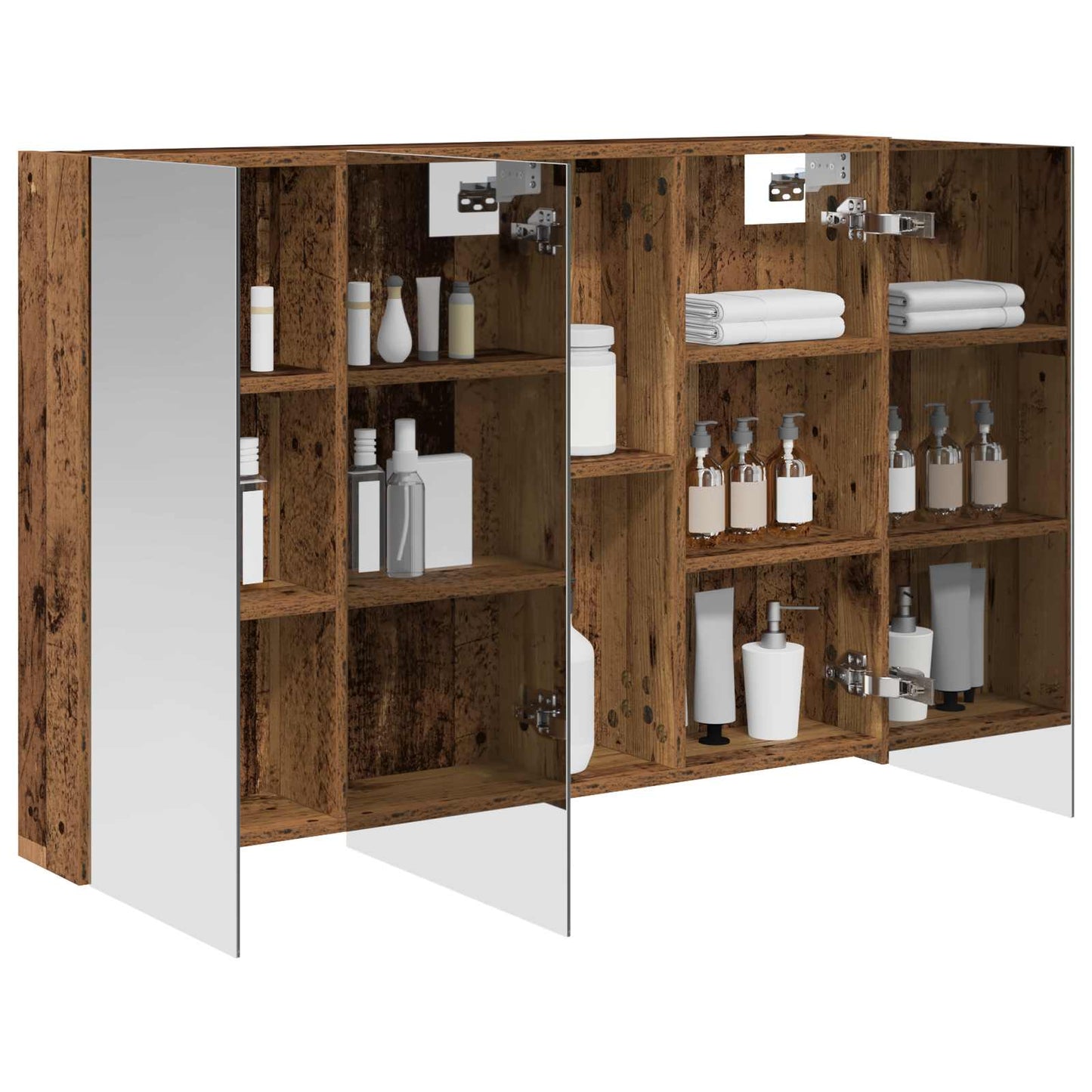 Mobiletto per specchio da bagno con lo scaffale Legno vecchio