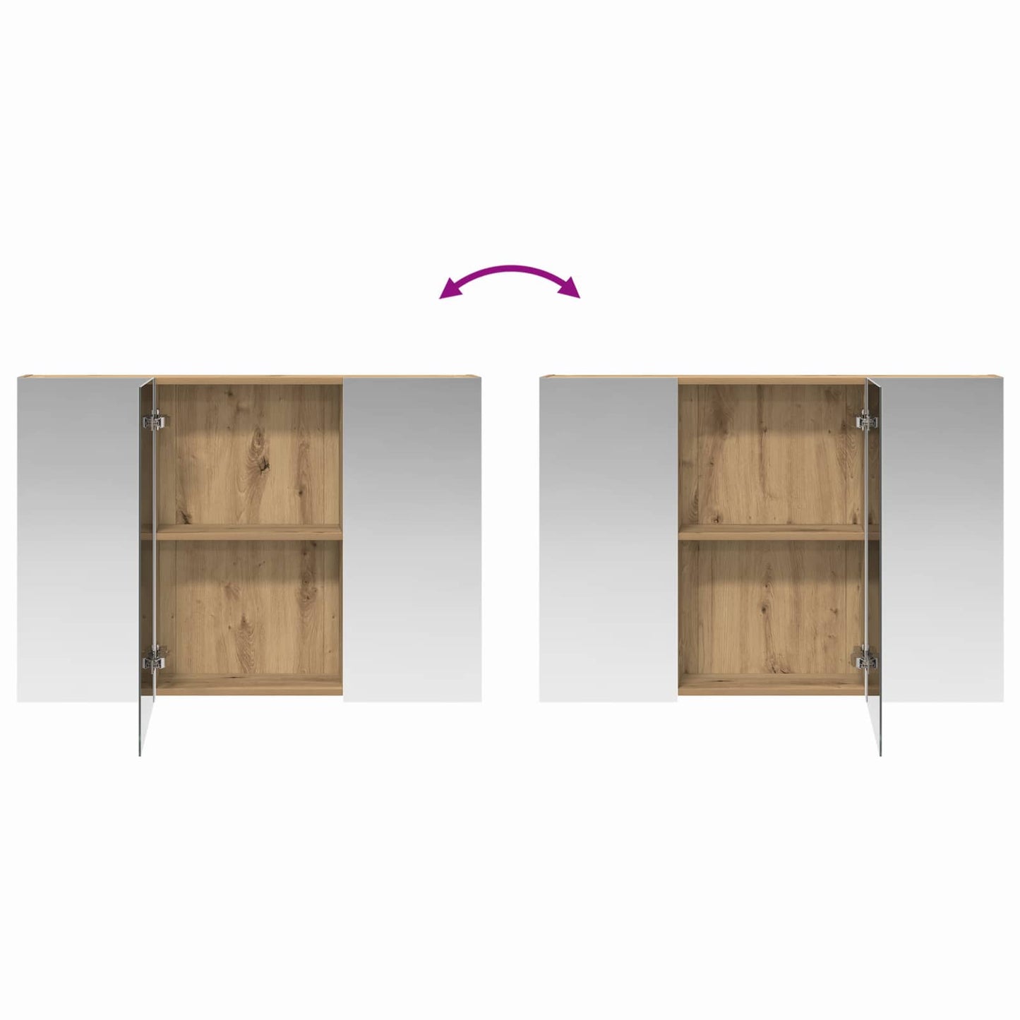 Mobiletto per specchio da bagno con porta Rovere Artigianale | homemem39