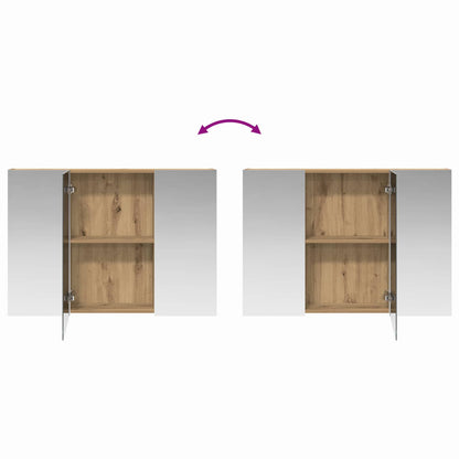 Mobiletto per specchio da bagno con porta Rovere Artigianale | homemem39
