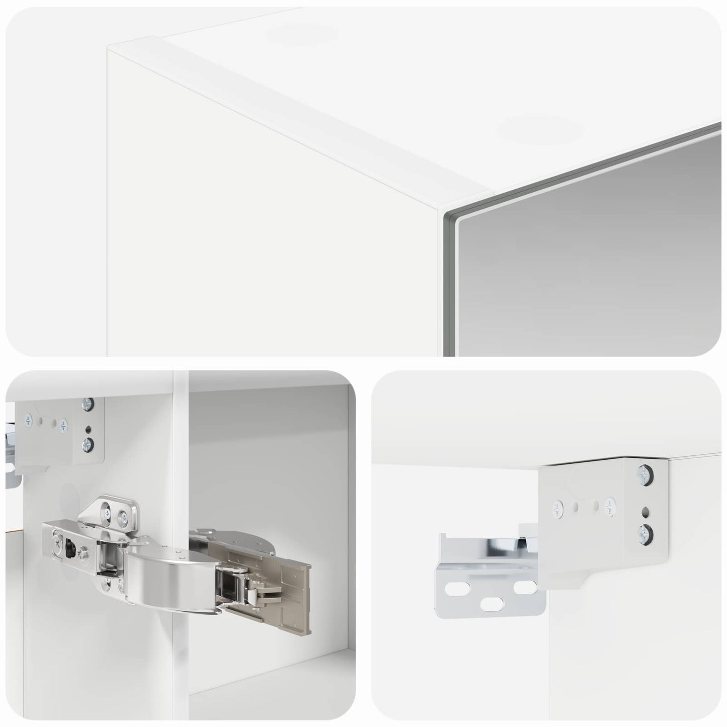 Mobiletto per specchio da bagno Bianco 100 x 14,5 x 70 cm | homemem39