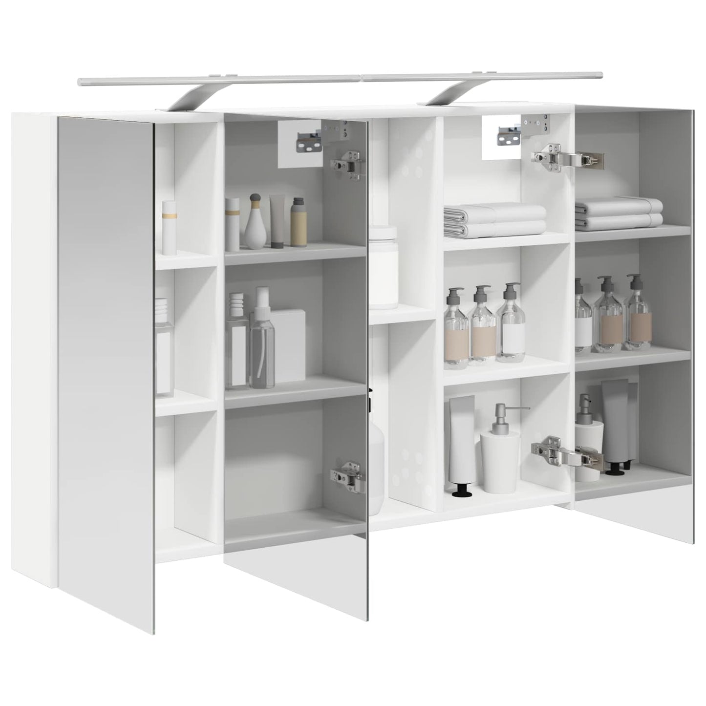 Mobiletto per specchio da bagno Bianco 100 x 14,5 x 70 cm | homemem39