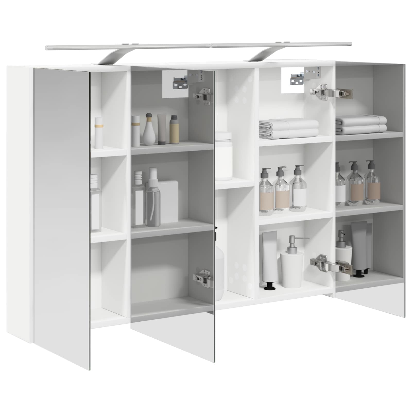 Mobiletto per specchio da bagno Bianco 100 x 14,5 x 70 cm | homemem39