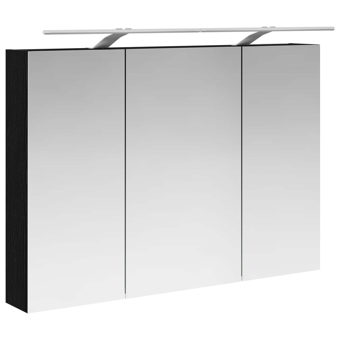 Mobiletto per specchio da bagno Rovere Nero 100 x 14,5 x 70 cm