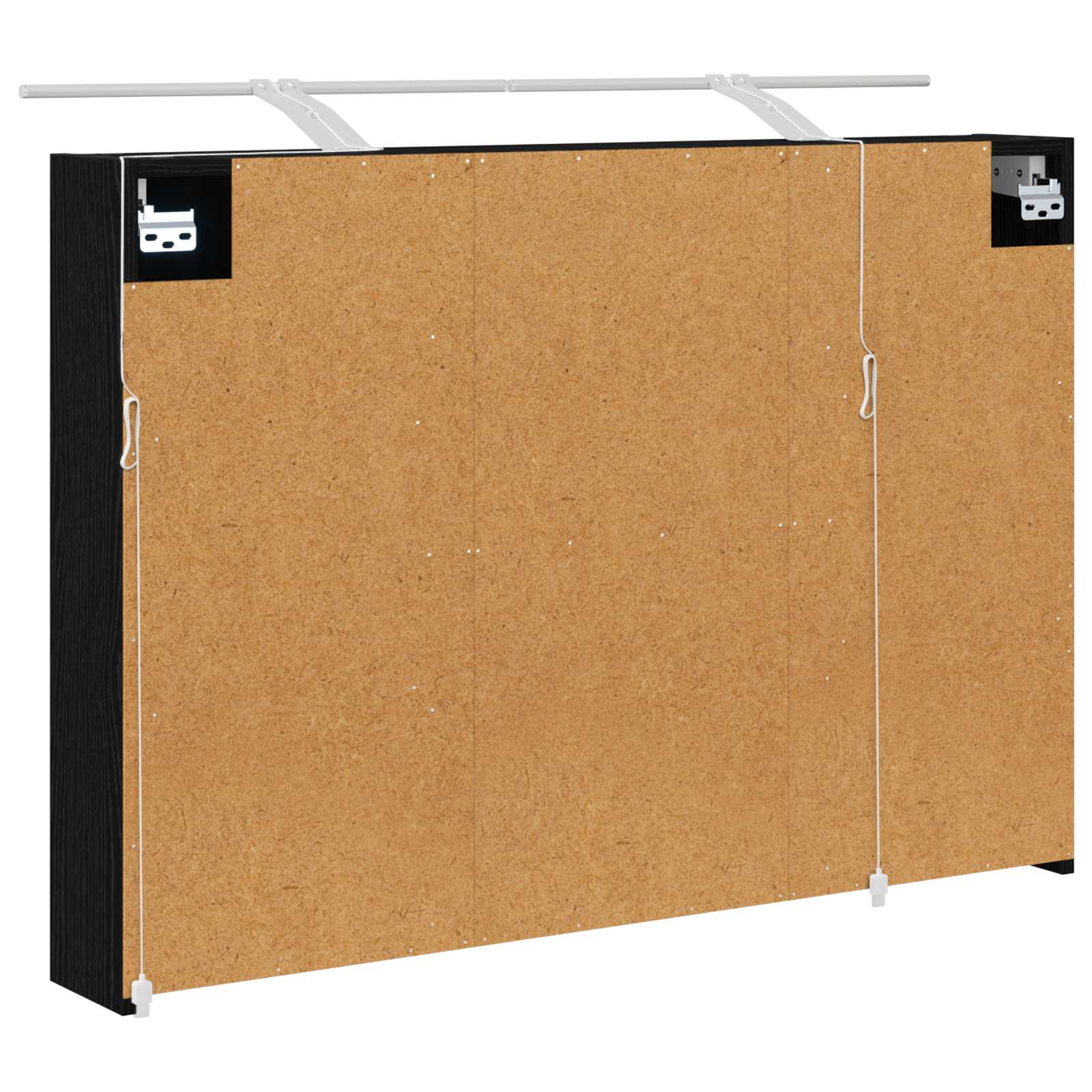 Mobiletto per specchio da bagno Rovere Nero 100 x 14,5 x 70 cm | homemem39