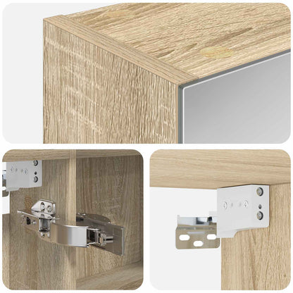 Mobiletto per specchio da bagno con lo scaffale Rovere Sonoma | homemem39