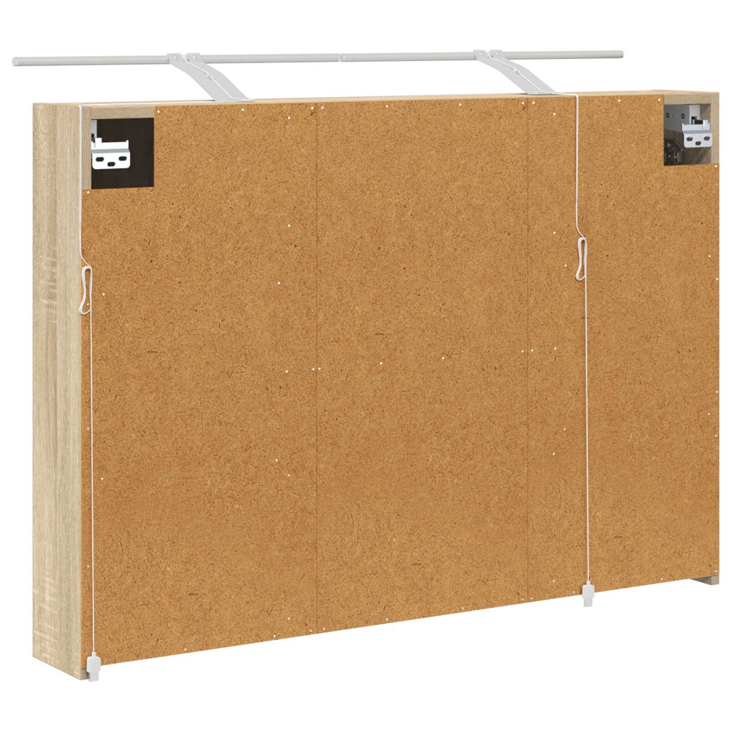 Mobiletto per specchio da bagno con lo scaffale Rovere Sonoma