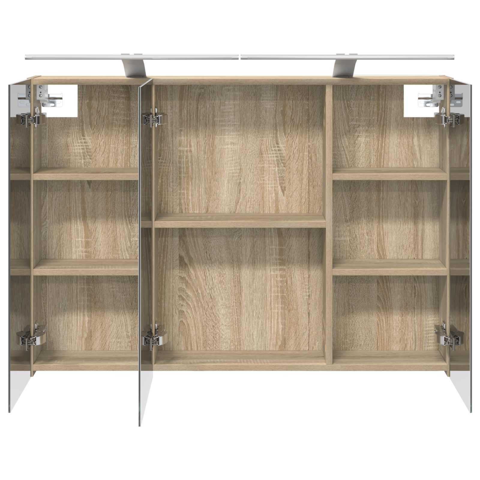 Mobiletto per specchio da bagno con lo scaffale Rovere Sonoma | homemem39