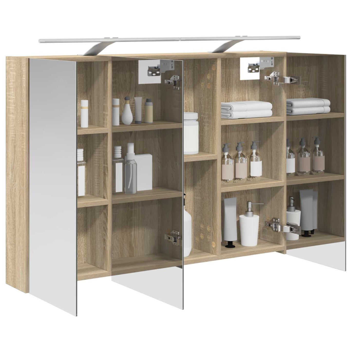 Mobiletto per specchio da bagno con lo scaffale Rovere Sonoma | homemem39