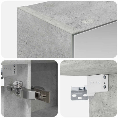 Mobiletto per specchio da bagno con lo scaffale Grigio cemento