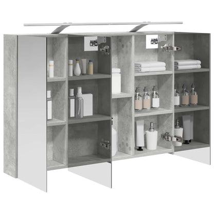 Mobiletto per specchio da bagno con lo scaffale Grigio cemento