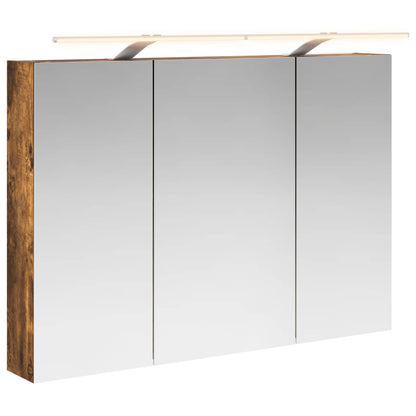 Mobiletto per specchio da bagno Rovere fumé 100 x 14,5 x 70 cm | homemem39