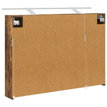Mobiletto per specchio da bagno Rovere fumé 100 x 14,5 x 70 cm | homemem39