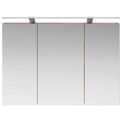 Mobiletto per specchio da bagno Rovere fumé 100 x 14,5 x 70 cm
