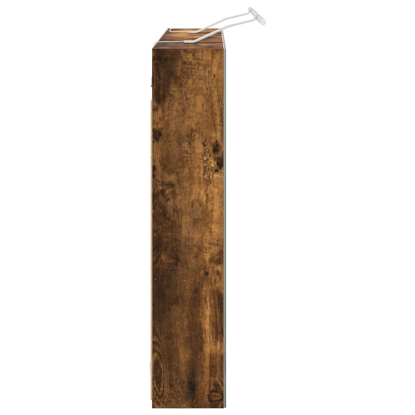 Mobiletto per specchio da bagno Rovere fumé 100 x 14,5 x 70 cm
