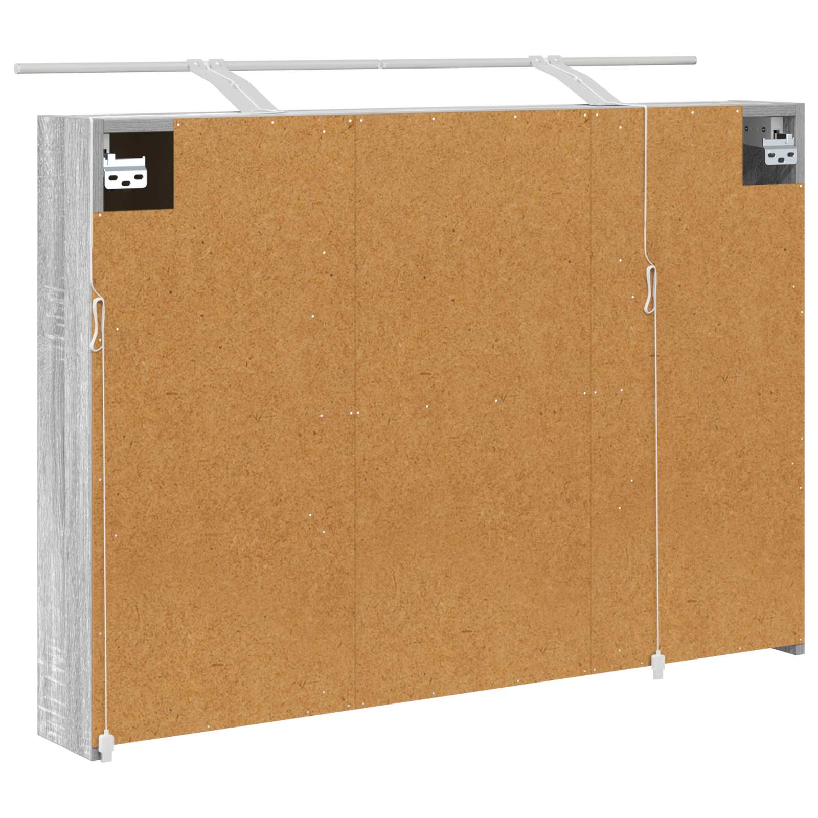 Mobiletto per specchio da bagno con lo scaffale Grigio Sonoma | homemem39