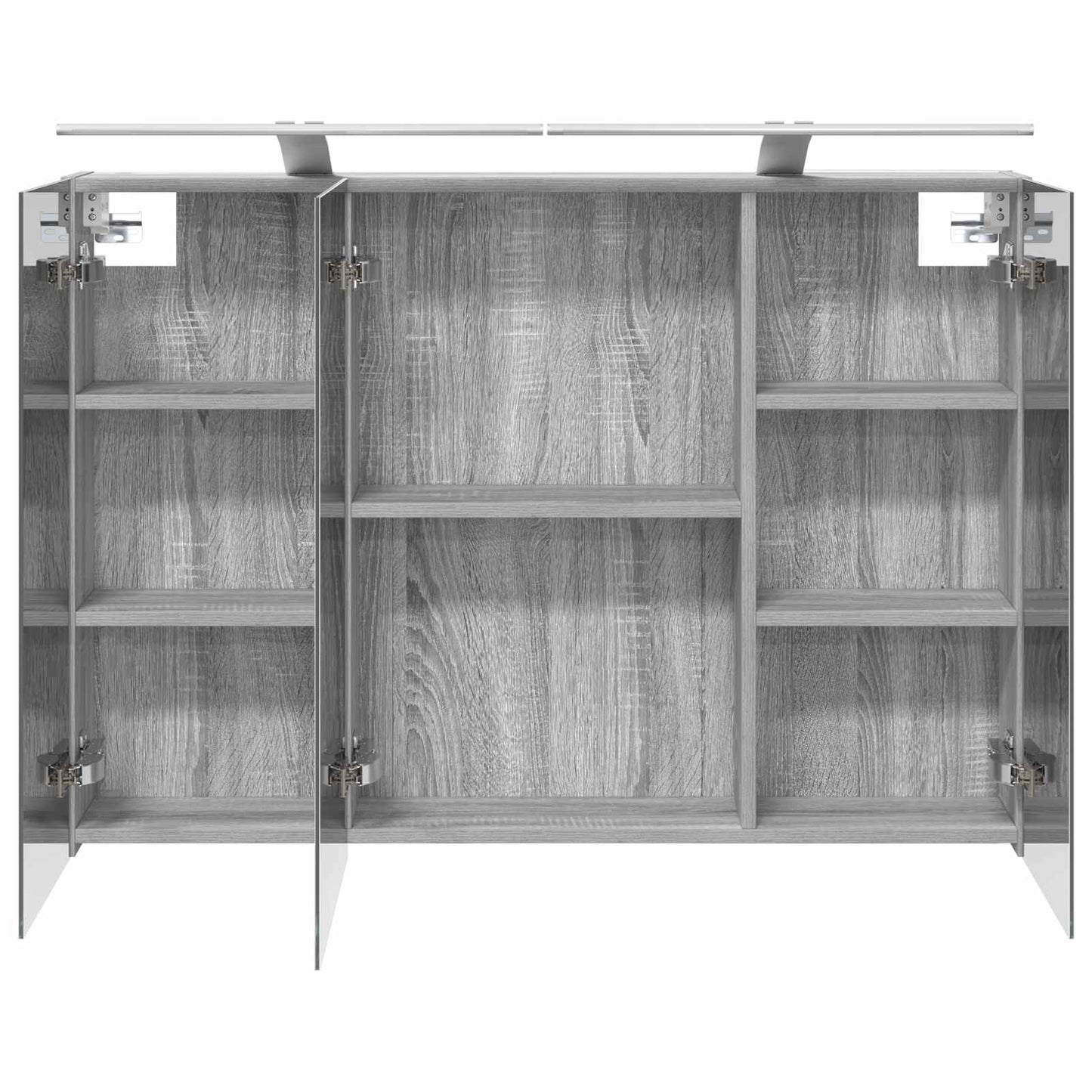Mobiletto per specchio da bagno con lo scaffale Grigio Sonoma | homemem39