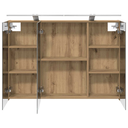 Mobiletto per specchio da bagno con porta Rovere Artigianale | homemem39