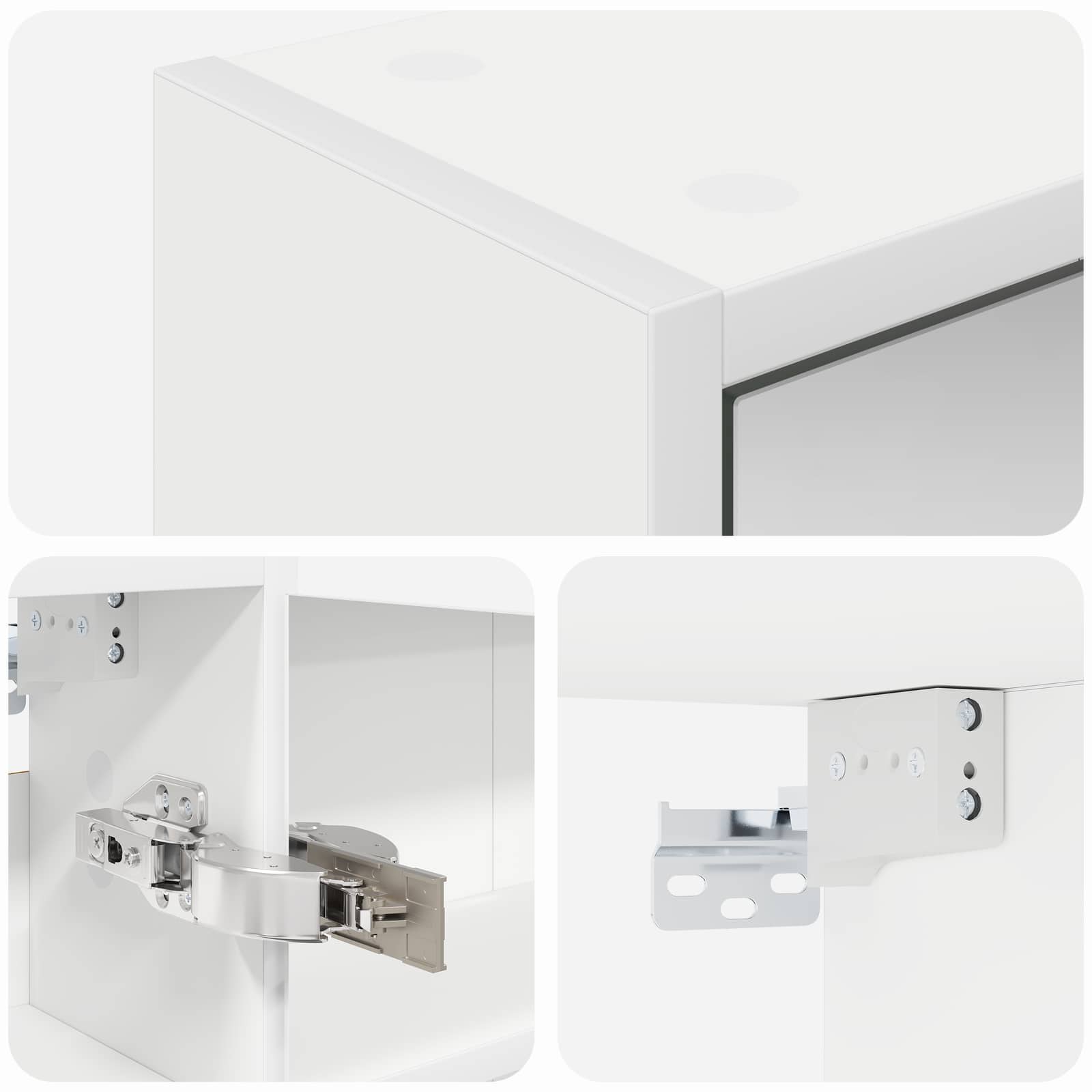 Mobiletto per specchio da bagno Bianco 43 x 16 x 62.5 cm | homemem39
