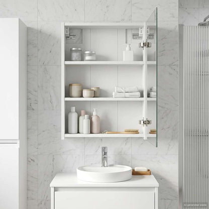 Mobiletto per specchio da bagno Bianco 43 x 16 x 62.5 cm | homemem39